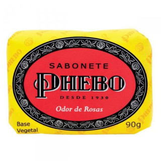 Sabonete em Barra de Glicerina Phebo Odor de Rosas 90g