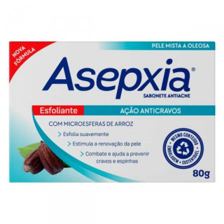 Sabonete em Barra Asepxia Antiacne Esfoliante Ação Anticravos 80g