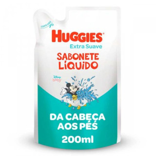 Refil Sabonete Líquido Infantil Huggies Extra Suave 200ml