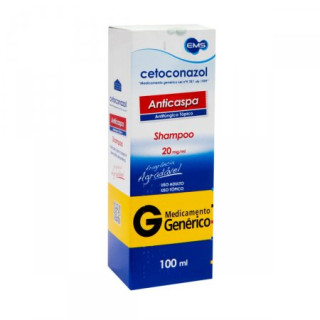 Cetoconazol 20mg/g - Shampoo Dermatológico com 100ml - EMS - Genérico