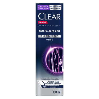 Shampoo Clear Men Antiqueda Derma Solutions Passo 1 300ml