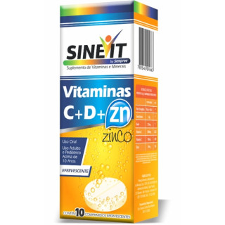 Sinevit Vitamina C+D+Zinco 10 Comprimidos Efervescentes