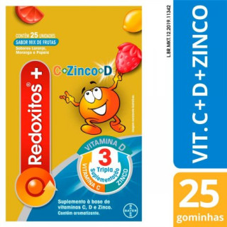 Suplemento Vitamínico Infantil Redoxitos Mix de Frutas 25 Gomas