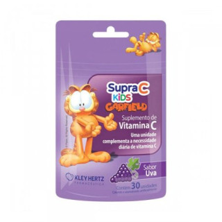 Suplemento Vitamínico Infantil - Supra C Kids Garfield Sabor Uva 30 Gomas