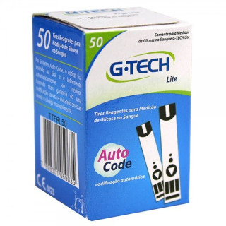 Tiras de Glicemia G-Tech Lite 50 Unidades
