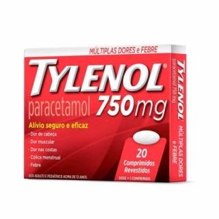 Tylenol 750mg - 20 Comprimidos