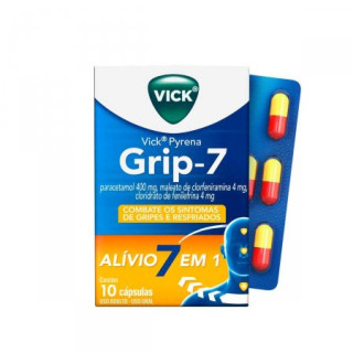 Vick Pyrena Grip-7 com 10 Cápsulas