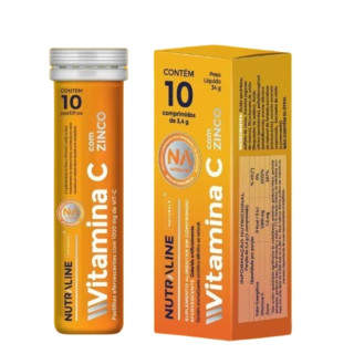 Vitamina C + Zinco Nutraline 10 Comprimidos Efervescentes